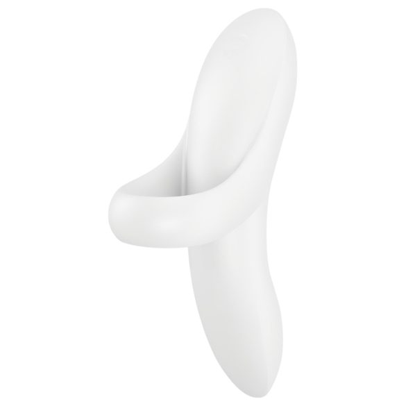 Satisfyer Bold Lover - Punjivi, vodootporni prstni vibrator (bela)