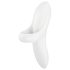 Satisfyer Bold Lover - Punjivi, vodootporni prstni vibrator (bela)