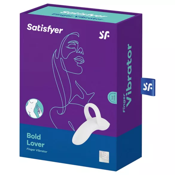 Satisfyer Bold Lover - Punjivi, vodootporni prstni vibrator (bela)