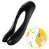Satisfyer Candy Cane - punjivi vodootporni dvostruki vibrator (crni)