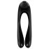 Satisfyer Candy Cane - punjivi vodootporni dvostruki vibrator (crni)