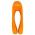 Satisfyer Candy Cane - punjivi, vodootporni dvostruki vibrator (narandžasti)