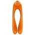 Satisfyer Candy Cane - punjivi, vodootporni dvostruki vibrator (narandžasti)
