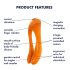 Satisfyer Candy Cane - punjivi, vodootporni dvostruki vibrator (narandžasti)