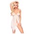 Penthouse Slatka Zver - cvetni babydoll komplet (bela) - M/L
