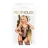 Penthouse Love Bud - mrežasti čipkani set otvorenog dizajna (crni)
