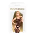 Penthouse Miss Curvy - čipkasti mrežasti komplet (crna boja) - XL