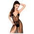 Penthouse Best Forplay - čipkasti bodi sa til maramom (crna) - L/XL
