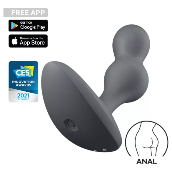 Satisfyer Deep Diver - aplikacijom upravljani analni vibrator (sivi)
