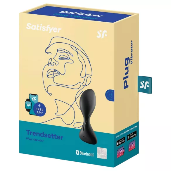 Satisfyer Trendsetter - апликацијом управљани анални вибратор (црни)