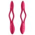 Satisfyer Elastic Joy - punjivi, fleksibilni parni vibrator (crveni)
