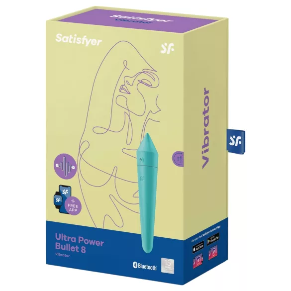 Satisfyer Ultra Power Bullet 8 - vibrator sa upravljanjem putem aplikacije (zeleni)