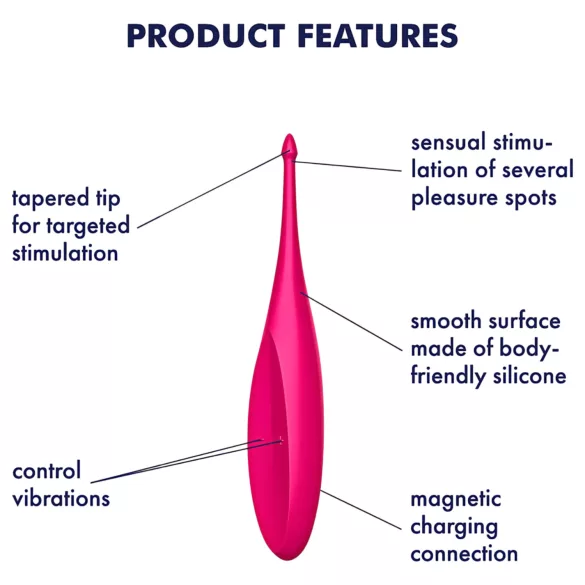 Satisfyer Twirling Fun - akumulatorski, vodootporni crveni vibrator za klitoris
