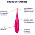 Satisfyer Twirling Fun - akumulatorski, vodootporni crveni vibrator za klitoris