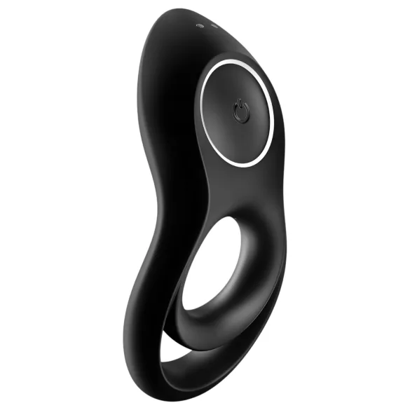 Satisfyer Legendary Duo - punjivi vibrirajući prsten za penis (crni)