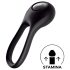 Satisfyer Majestic Duo - Punjivi vodootporni prsten za penis (crni)