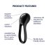 Satisfyer Majestic Duo - Punjivi vodootporni prsten za penis (crni)