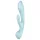 Satisfyer Triple Oh - punjivi vibrator sa klitoralnim nastavkom (plavi)