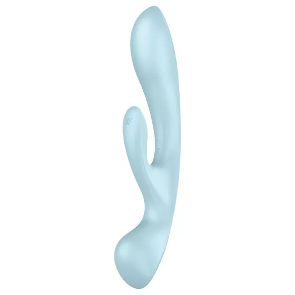 Satisfyer Triple Oh - punjivi vibrator sa klitoralnim nastavkom (plavi)
