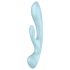 Satisfyer Triple Oh - punjivi vibrator sa klitoralnim nastavkom (plavi)