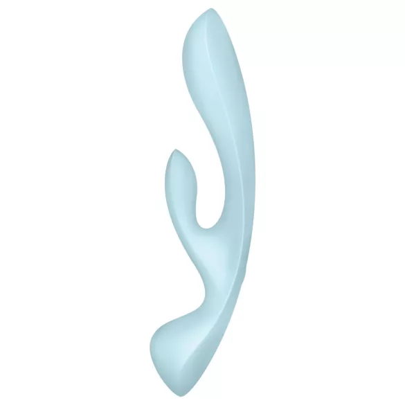 Satisfyer Triple Oh - punjivi vibrator sa klitoralnim nastavkom (plavi)