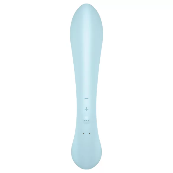 Satisfyer Triple Oh - punjivi vibrator sa klitoralnim nastavkom (plavi)