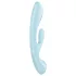 Satisfyer Triple Oh - punjivi vibrator sa klitoralnim nastavkom (plavi)