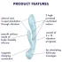 Satisfyer Triple Oh - punjivi vibrator sa klitoralnim nastavkom (plavi)