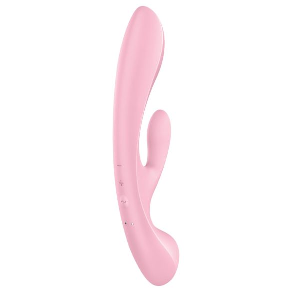 Satisfyer Triple Oh - Punjivi vibrator sa rukom za klitoris (ružičasti)