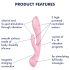 Satisfyer Triple Oh - Punjivi vibrator sa rukom za klitoris (ružičasti)