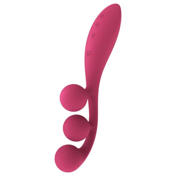 Satisfyer Tri Ball 1 - Punjivi multifunkcionalni vibrator (crveni)
