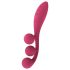 Satisfyer Tri Ball 1 - Punjivi multifunkcionalni vibrator (crveni)