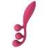 Satisfyer Tri Ball 1 - Punjivi multifunkcionalni vibrator (crveni)
