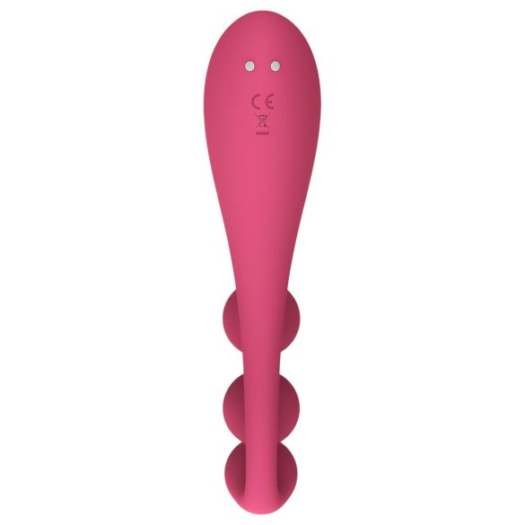 Satisfyer Tri Ball 1 - Punjivi multifunkcionalni vibrator (crveni)