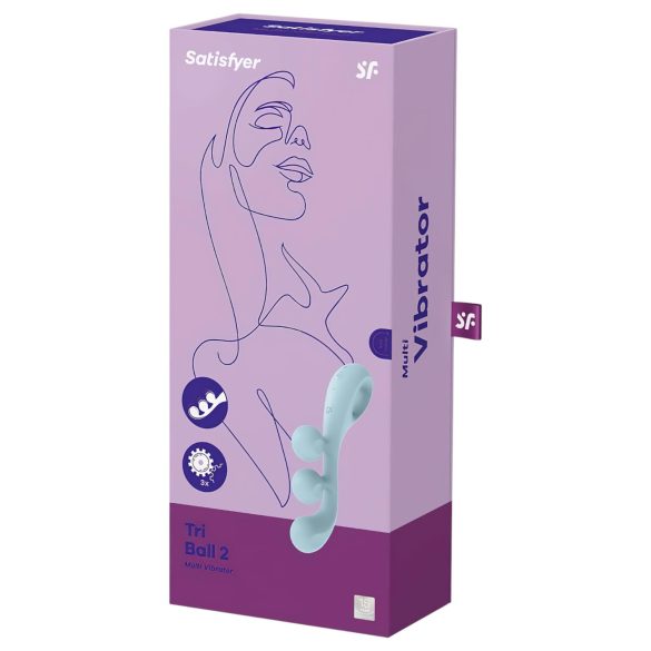 Satisfyer Tri Ball 2 - višenamenski vibrator (menta)