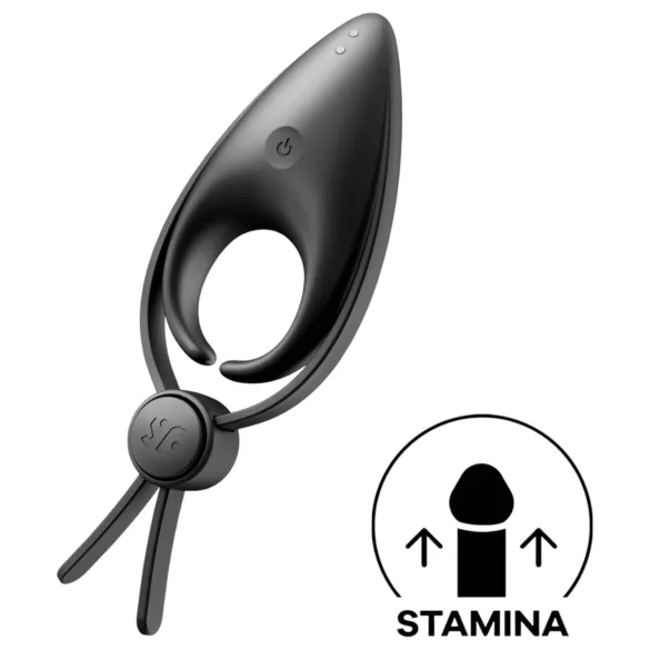 Satisfyer Sniper - crni vibrirajući prsten za penis sa punjenjem