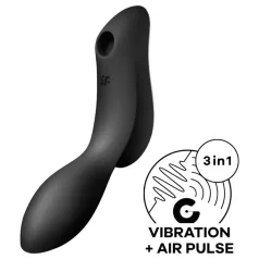 Satisfyer Curvy Trinity 2 - Vazdušni 2u1 vibrator (crni)
