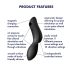 Satisfyer Curvy Trinity 2 - Vazdušni 2u1 vibrator (crni)