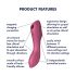Satisfyer Curvy Trinity 3 - vazdušni 2u1 vibrator (crveni)