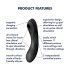 Satisfyer Curvy Trinity 4 - ваздушни 2у1 вибратор (црни)