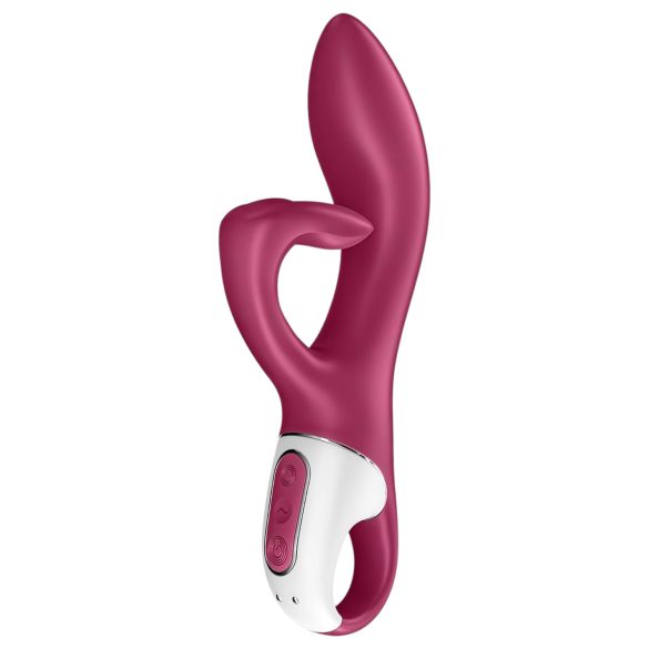 Satisfyer Embrace Me - crveni vibrátor s akumulátorom i klitoralnom ručkom