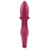 Satisfyer Embrace Me - crveni vibrátor s akumulátorom i klitoralnom ručkom
