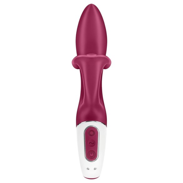 Satisfyer Embrace Me - crveni vibrátor s akumulátorom i klitoralnom ručkom
