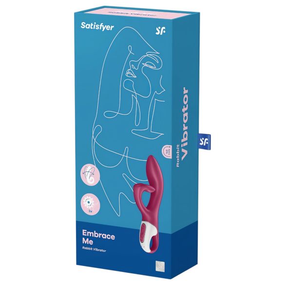 Satisfyer Embrace Me - crveni vibrátor s akumulátorom i klitoralnom ručkom