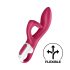 Satisfyer Embrace Me - crveni vibrátor s akumulátorom i klitoralnom ručkom