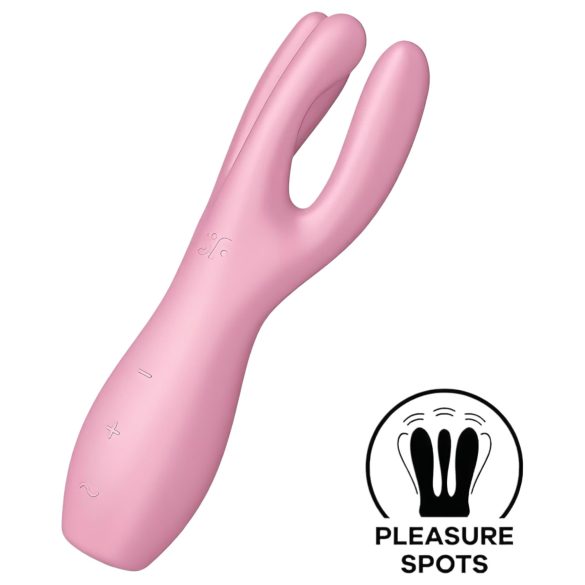 Satisfyer Trojka 3 - punjivi klitoralni vibrator (roze)