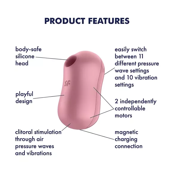 Satisfyer Cotton Candy - vazdušni masažer za klitoris (koralna boja)