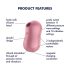 Satisfyer Cotton Candy - vazdušni masažer za klitoris (koralna boja)