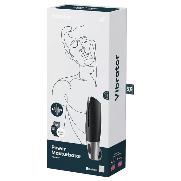 Satisfyer Power - pametni, punjivi masturbator (crni)