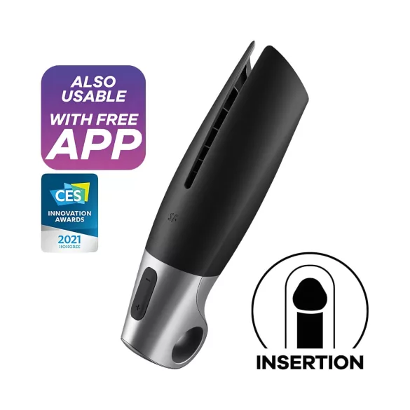Satisfyer Power - pametni, punjivi masturbator (crni)